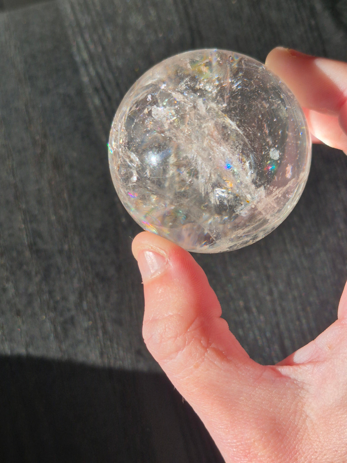 High Grade Clear Quartz Sphere