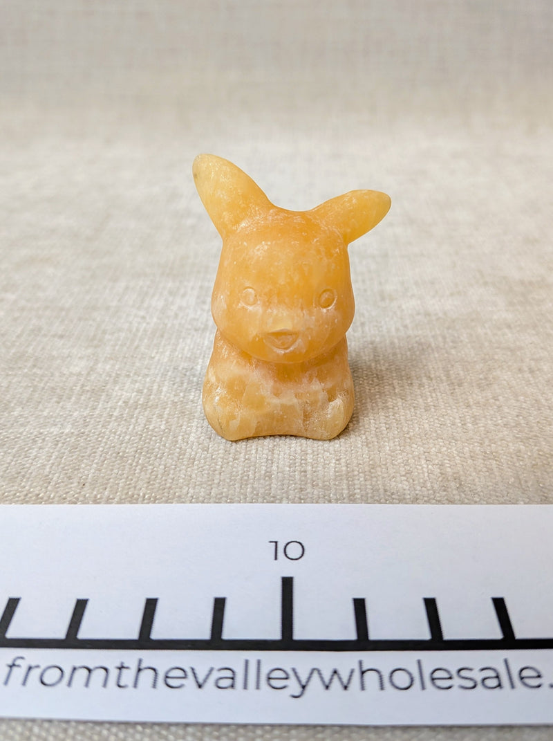 Pikachu Carvings - Orange Calcite