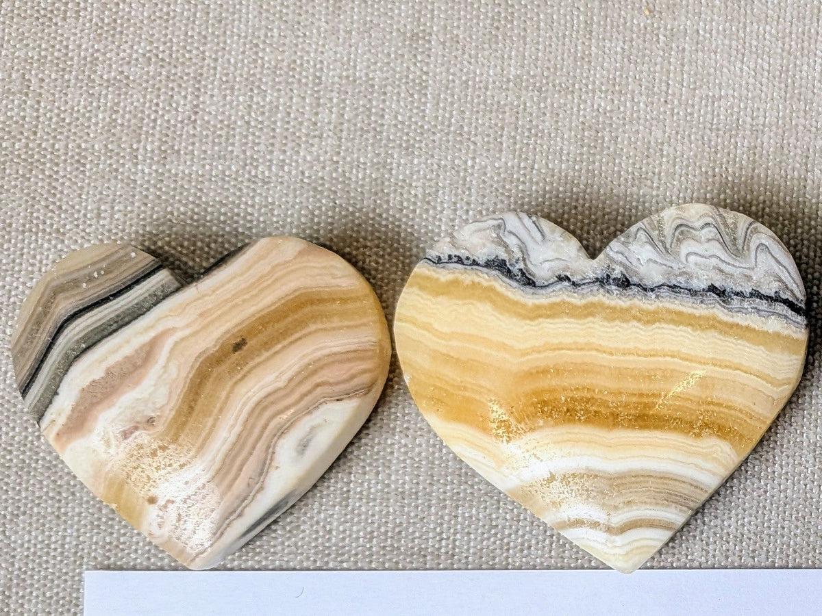 Zebra Calcite Hearts