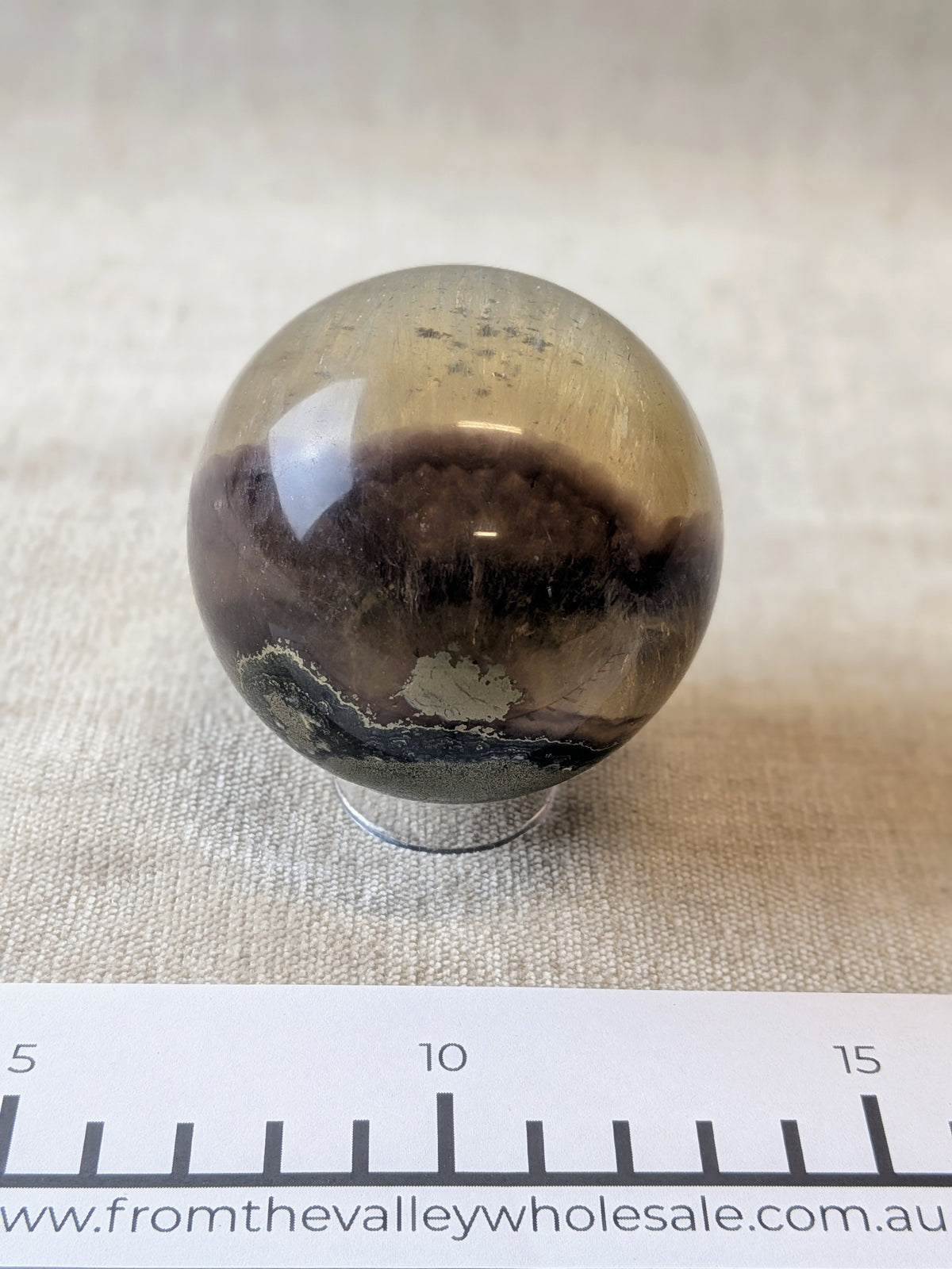 Pyrite in Fluorite Sphere