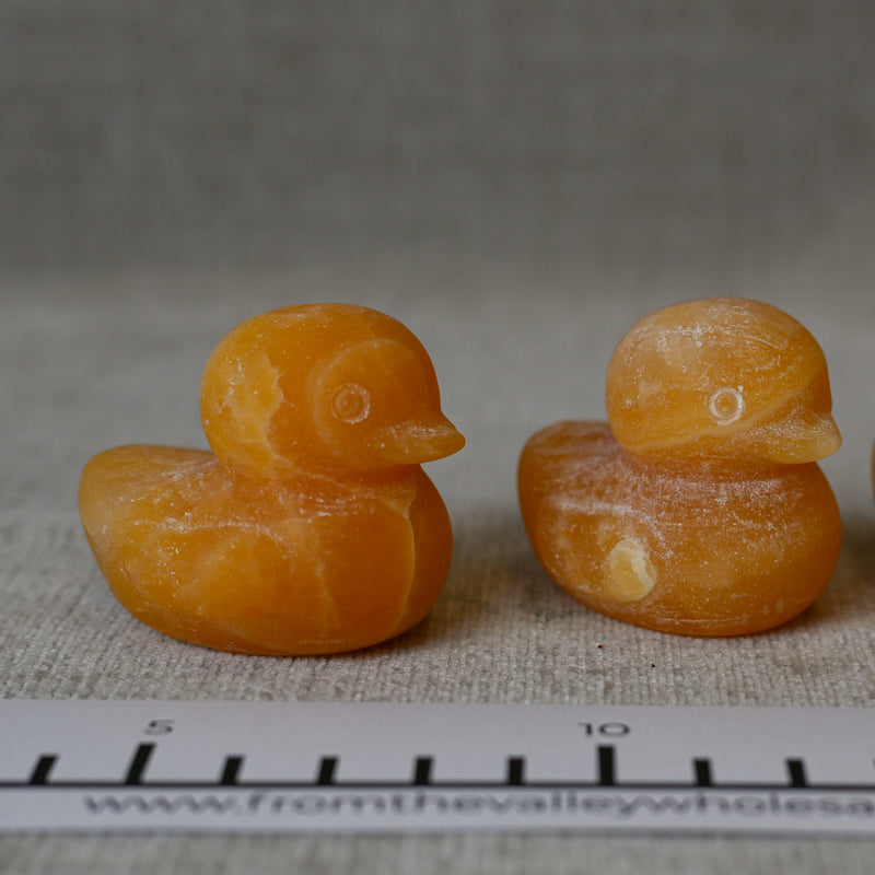 Orange Calcite Ducks