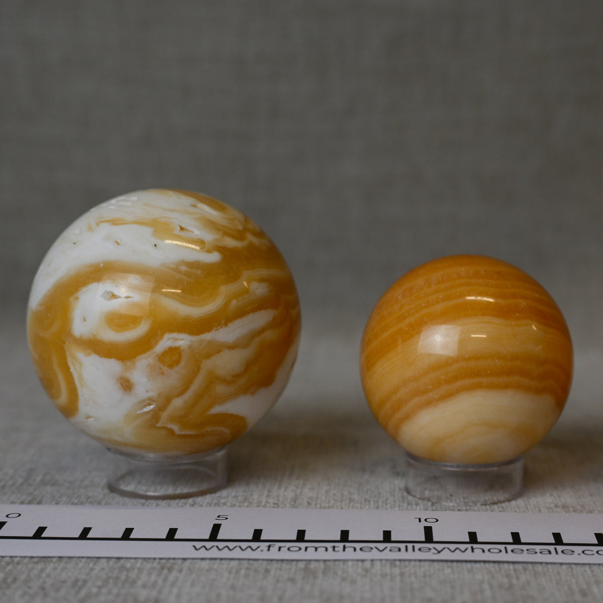 Orange Calcite Spheres (V)
