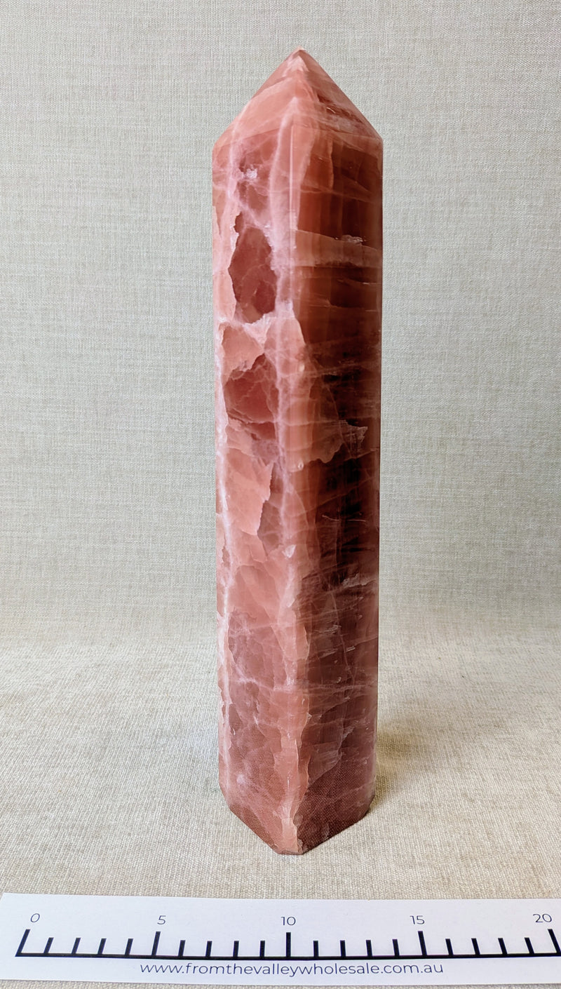 Rose Calcite Tower